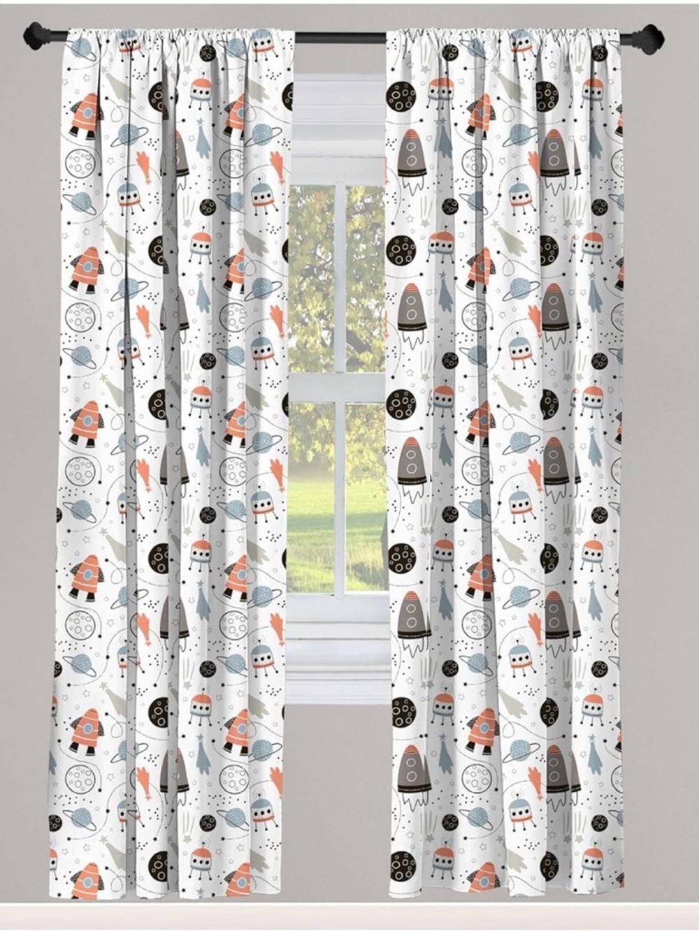 Outer Space / Rocket Kids Curtains